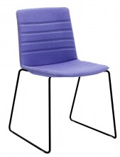 Jubel Sled Visitor Chair Fully Upholstered With Stitching Detail. Any Fabric Colour